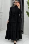 Nefes Elbise Siyah Siyah