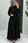 Nefes Elbise Siyah Siyah