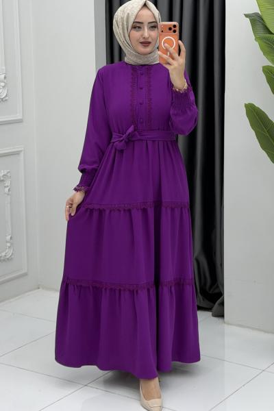 Nefes Elbise Mor Mor