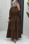 Melisa Elbise Kahverengi Kahverengi