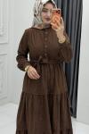 Melisa Elbise Kahverengi Kahverengi