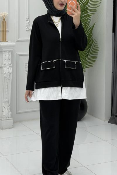 Aylin Takım Siyah Siyah