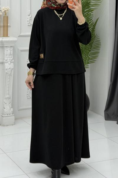 Dila Etek Takım Siyah Siyah