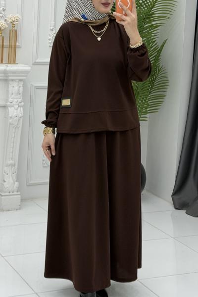 Dila Etek Takım Kahverengi Kahverengi