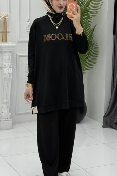 Bloom Takım Siyah Siyah