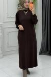 İrem Elbise Kahverengi Kahverengi