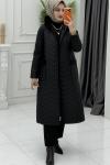 Zehra Şişme Mont Siyah Siyah