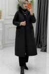 Zehra Şişme Mont Siyah Siyah