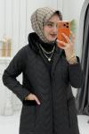 Zehra Şişme Mont Siyah Siyah