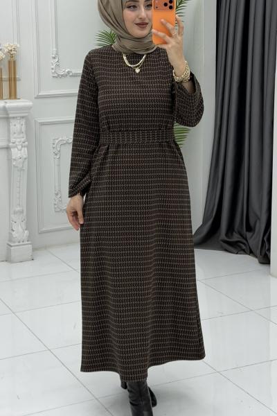 Neşe Elbise Kahverengi Kahverengi