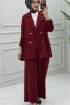 Diana Ceket Takım Bordo Bordo