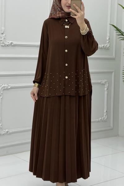 Hesna Etek Takım Acı Kahve Acı Kahve