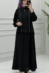 Burçin Etek Takım Siyah Siyah