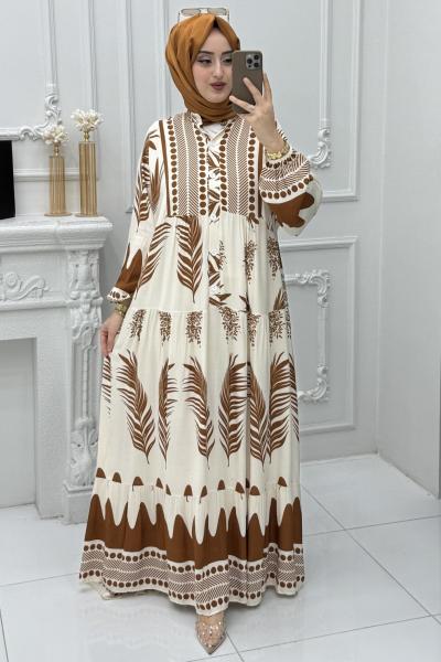 Tuğba Elbise Krem Krem