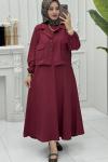 Eylül Elbise Bordo