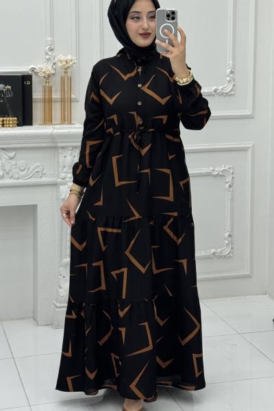 İlayda Elbise Kahverengi