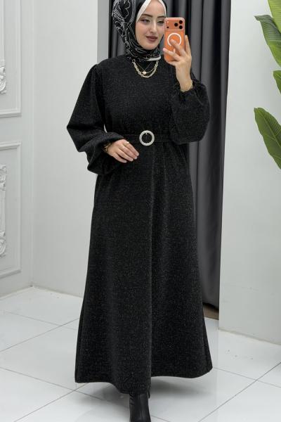 Yıldız Elbise Siyah Siyah