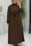 Feyza Elbise Kahverengi Kahverengi