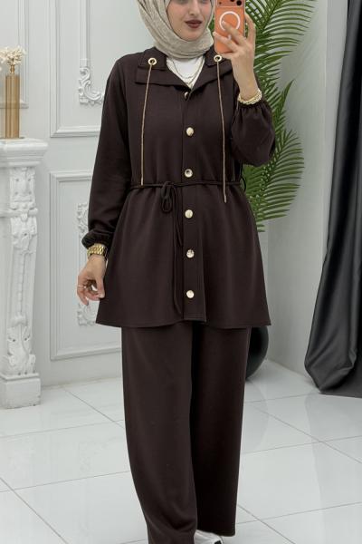 Zelal Takım Kahverengi Kahverengi