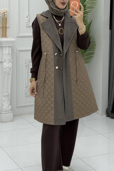 Vira Şişme Yelek Vizon Vizon