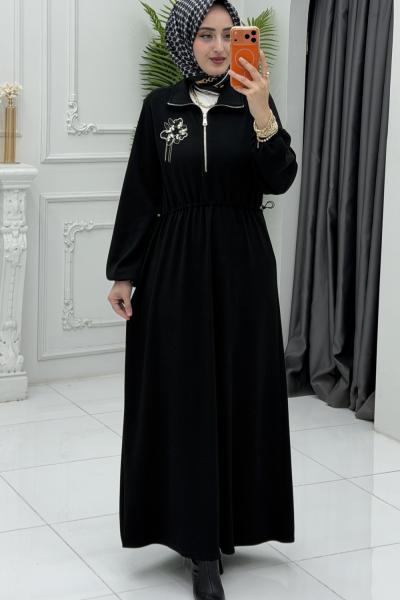 Zülal Elbise Siyah Siyah