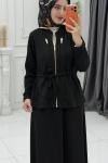 Çağla Etek Takım Siyah Siyah