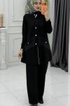Yasemin Takım Siyah Siyah
