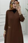 Mihri Namaz Elbise Kahverengi Kahverengi