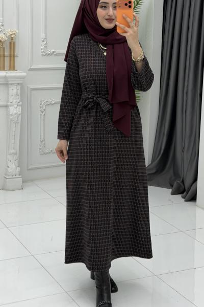 Neşe Elbise Bordo Bordo