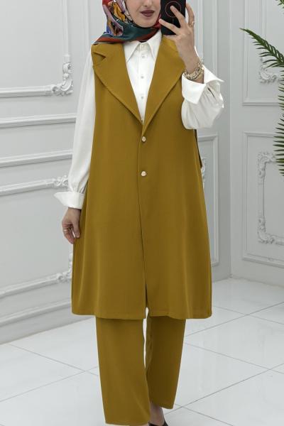 Sofia Yelek Takım Hardal  Hardal Sarısı