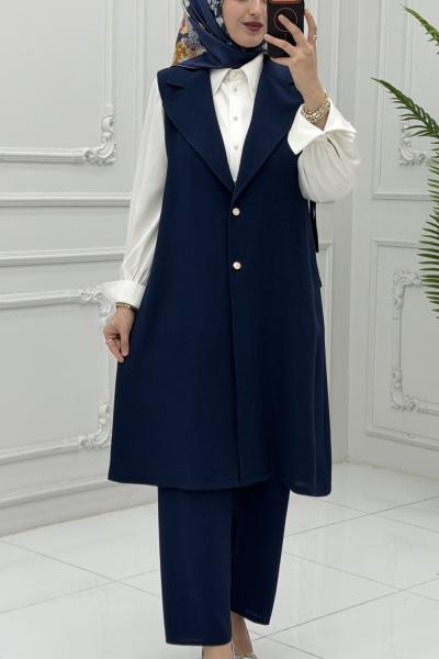 Sofia Yelek Takım Lacivert Lacivert