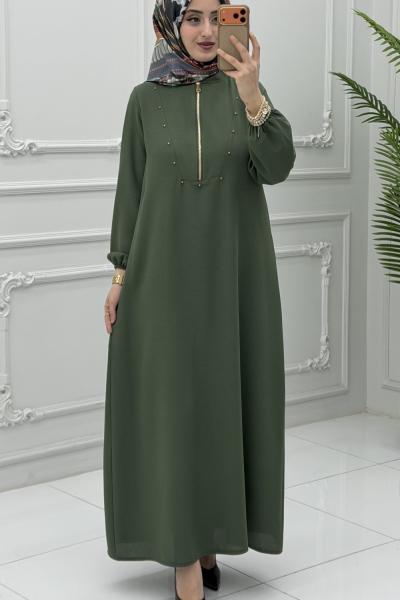 Öykü Elbise Haki Haki