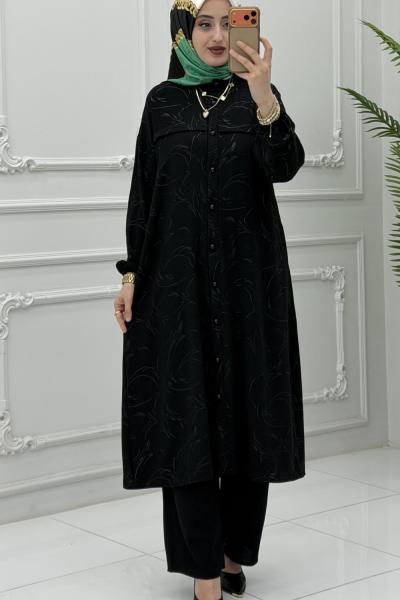 Aliye Takım Siyah Siyah