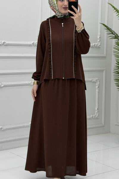 Burçin Etek Takım Acı Kahve Acı Kahve