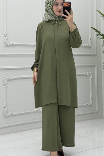 Işıltı Takım Haki Haki