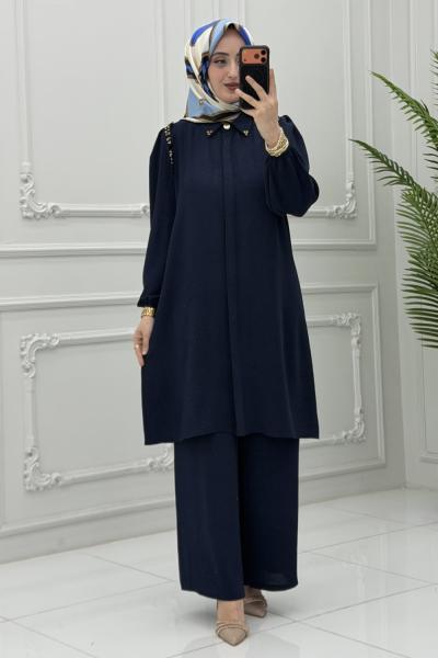 Işıltı Takım Lacivert Lacivert