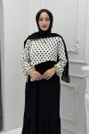 Puantiye Elbise Siyah