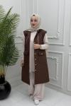 İdil Yelek Kahverengi