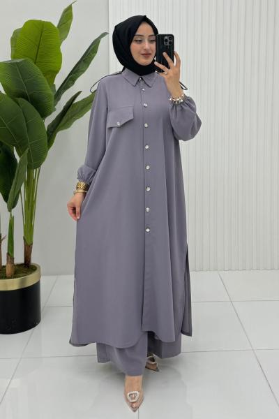 Büşra Takım Gri Gri