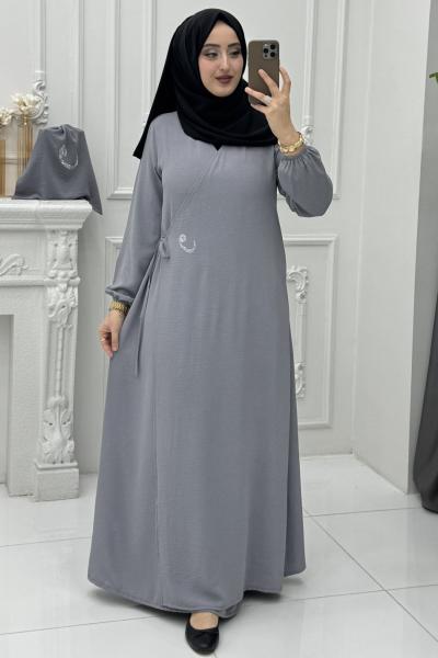 Mihri Namaz Elbise Gri Gri