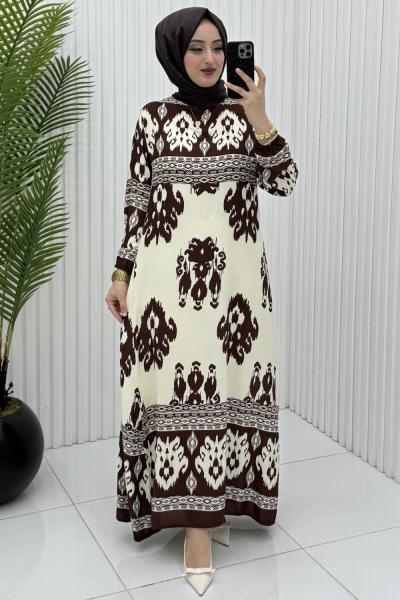 Nihal Elbise Kahverengi Kahverengi