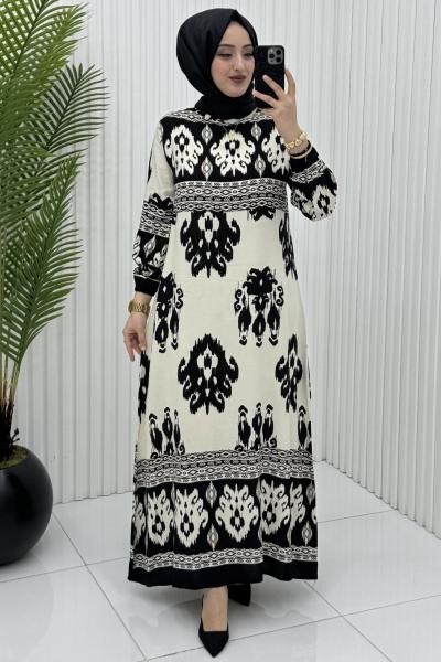 Nihal Elbise Siyah Siyah